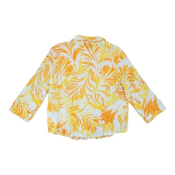 Alfred Dunner Shirt‎ Womens Button Up Floral Print Petites 16P 3/4 Sleeves - Picture 2 of 4